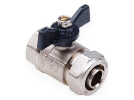 AQUALINK Кран шаровой для МП труб ВР PN 40, 1/2"x20 обжим, бабочка