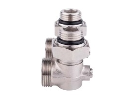 AQUALINK Узел нижнего подключения радиатора Н-образный угловой Н-Н 1/2"х3/4" евроконус
