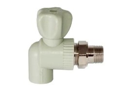 TEBO Кран шаровой PPRC для радиатора 20x1/2" угловой серый