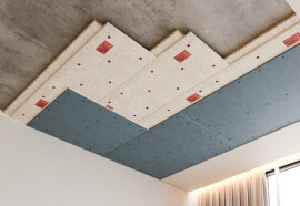 Бескаркасная звукоизоляция потолка Потолок-Techno, Rw 68 дБ, 55 мм, 100 м2
