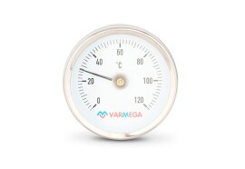 Varmega Термометр биметаллический накладной, 120°С, с пружиной 63 мм