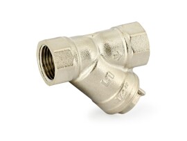 Uni-Fitt Фильтр косой В-В 1/2" 600 мкм с отверстием для пломбировки, никелированный