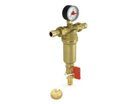 Uni-Fitt Фильтр промывной с манометром В-Н 1/2"x3/4"