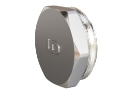 LD Пробка латунная НР DN 15, 1/2" никелированная