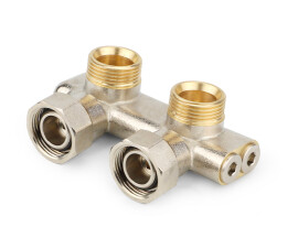Varmega Узел нижнего подключения перекрестный, угловой 3/4"EKх3/4"EK