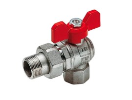 Tiemme 2180 Kpaн шаровой угловой Н-В с американкой PN 30, DN 20, 3/4", бабочка