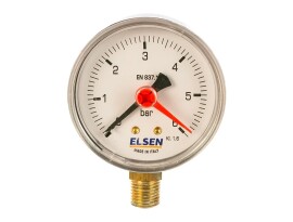 ELSEN Манометр радиальный 100 мм, 1/2", 6 бар