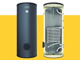 ELSEN Бойлер косвенного нагрева EWH03i 400 л, 70 кВт, нержавеющая сталь AISI 304