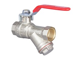 TEBO Кран шаровой-фильтр В-В 1/2", рычаг 