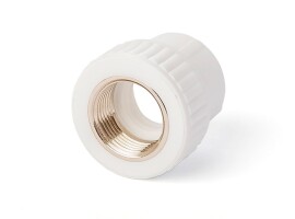 Lammin Муфта комбинированная PP-R 20х1/2" ВР белый