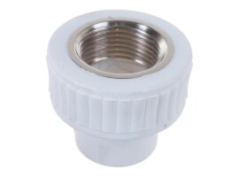 Lammin Муфта комбинированная PP-R 25х3/4" ВР белый