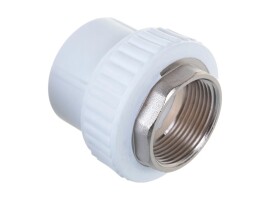 Lammin Муфта комбинированная PP-R 32х1.1/4" ВР под ключ, белый
