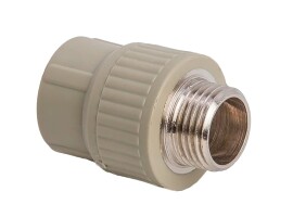 Lammin Муфта комбинированная PP-R 25х1" НР серый