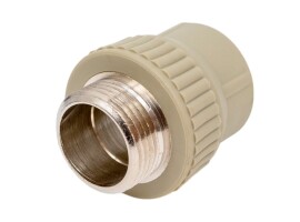 Lammin Муфта комбинированная PP-R 25х3/4" НР серый