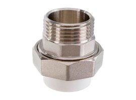 Lammin Муфта комбинированная разъемная PP-R 50х2" НР белый