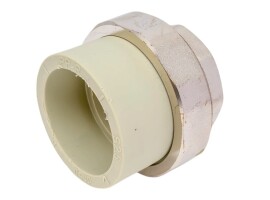 Lammin Муфта комбинированная разъемная PP-R 20х1/2" ВР серый