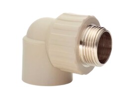 Lammin Угольник комбинированный PP-R 20х1/2" НР серый