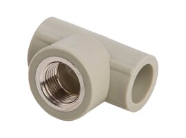Lammin Тройник комбинированный PP-R 32х1/2" ВР серый