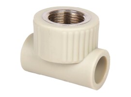 Lammin Тройник комбинированный PP-R 25х3/4" ВР серый