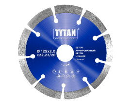 Диск алмазный отрезной по бетону сегментированный Tytan Professional