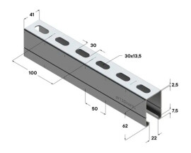 Termoclip Профиль монтажный TSC 41x62