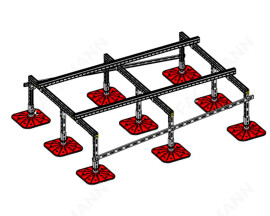 Опорная конструкция FACHMANN SOLID FOOT на 9 опорах