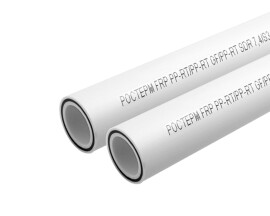 Ростерм Труба FRP PP-RCT SDR 7,4 PN 20 со стекловолокном 63x7,1 мм, белая, 4 м