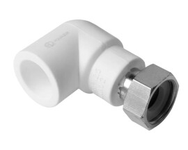 Угольник AQUALINK PP-R с накидной гайкой
