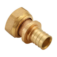 Переходник аксиальный латунный Smart Install с НГ ВР, плоская прокладка