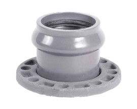 Патрубок напорный Хемкор НПВХ раструбный с металлическим фланцем