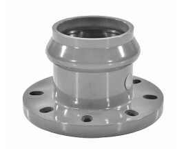 Патрубок раструбный Aquaviva НПВХ с ПВХ фланцем