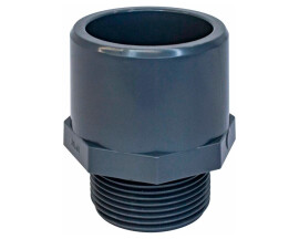 Двойной адаптер Aquaviva PVC-U НР клеевой