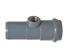 Тройник раструбный Aquaviva НПВХ с резьбовым выходом 90°