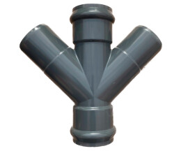 Крестовина раструбная Aquaviva НПВХ 45°