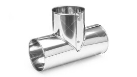Тройник переходной из зеркальной нержавейки XOTPIPE O-ME-MSS T-2