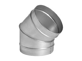 V-VENT Отвод воздуховода 45° круглого сечения оцинкованный 0,6 мм