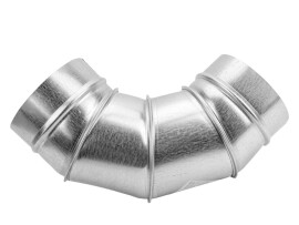 V-VENT Отвод воздуховода 90° круглого сечения оцинкованный 0,7 мм
