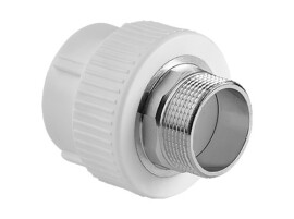 TEBO Муфта комбинированная PPRC 32x3/4" НР серая