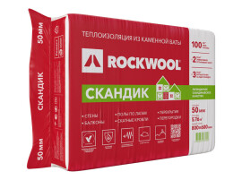 Утеплитель ROCKWOOL ЛАЙТ БАТТС СКАНДИК 1200x600x150 мм