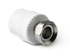 TEBO Муфта с накидной гайкой 20x1/2" серая