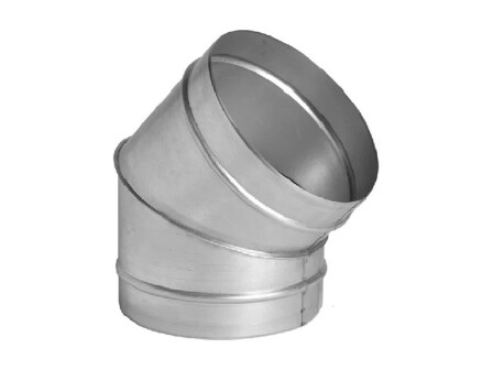V-VENT Отвод воздуховода 45° круглого сечения оцинкованный 0,6 мм