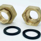 Hoobs Комплект присоединительных гаек DN 20, 3/4", латунь-1
