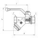 Valfex PREMIUM Кран шаровой с фильтром В-В DN15, 1/2" рычаг-3