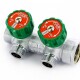 MultiFAR Коллектор регулирующий 1" ВР-НР на 2 отвода 1/2" НР плоское уплотнение-0