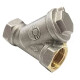 Valfex Фильтр сетчатый латунный В-В 1/2" под пломбу, никел.-0