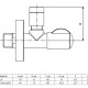 UNI-FITT Вентиль Н-обж 1/2" x 10 мм (3/8") LUX, для подкл. бачков / смесителей, хром, рукоятка метал-2