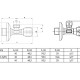 Uni-Fitt Вентиль для подключения бачков и смесителей Н-Н 1/2", хромированный, рукоятка металл-2