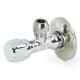 UNI-FITT Вентиль Н-обж 1/2" x 10 мм (3/8") для подкл. бачков / смесителей, хром, рукоятка металл-0