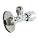 UNI-FITT Вентиль Н-обж 1/2" x 10 мм (3/8") для подкл. бачков / смесителей, хром, рукоятка металл-1