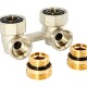 Uni-Fitt Узел нижнего подключения радиатора НН 1/2" x 3/4"ЕК угловой, с ниппелями-2